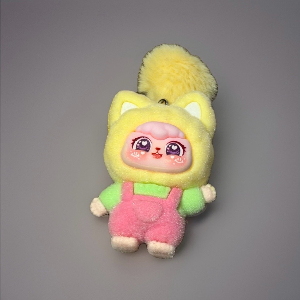 Sweet Cat Lili Charming Character Keychain in Yellow and Pink 3” tall - Picture 2 of 3